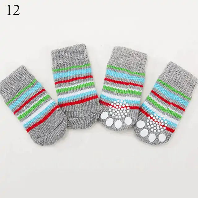 4Pcs Set Knitted Pet Socks  Pawsome zkcreartive pet soaks  