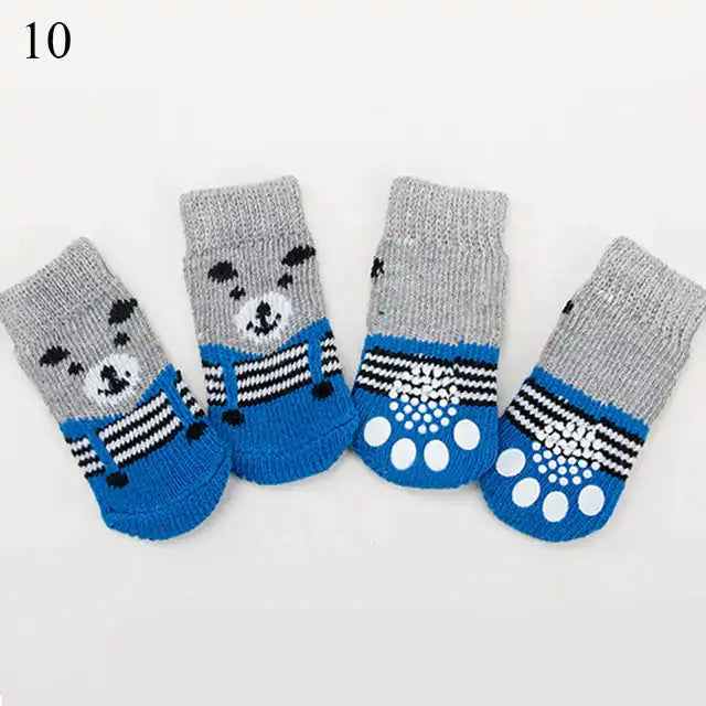 4Pcs Set Knitted Pet Socks  Pawsome zkcreartive pet soaks  