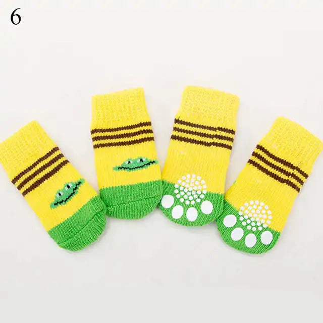 4Pcs Set Knitted Pet Socks  Pawsome zkcreartive pet soaks  