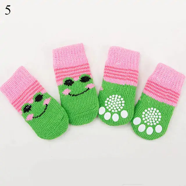 4Pcs Set Knitted Pet Socks  Pawsome zkcreartive pet soaks  