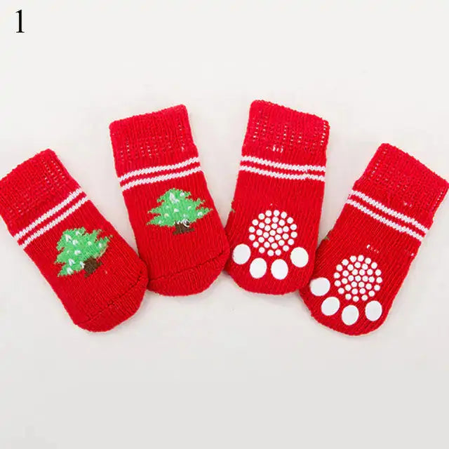 4Pcs Set Knitted Pet Socks Pawsome zkcreartive Pawsome zkcreartive pet soaks