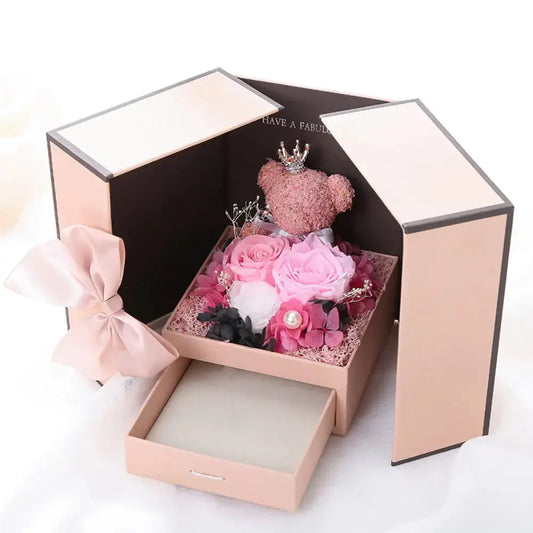 Artificial Flower Jewellery Box - Pawsome zkcreartive