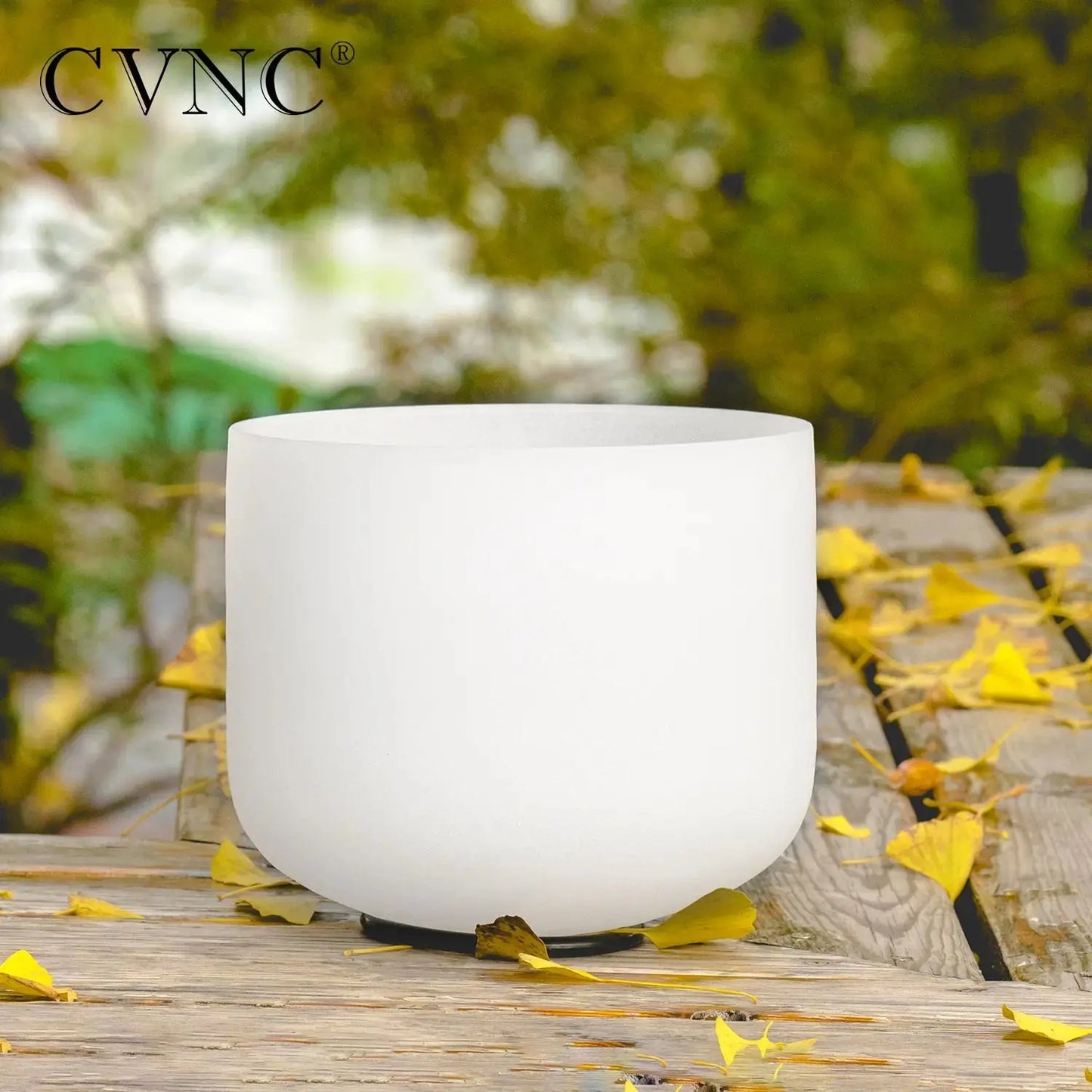 CVNC 8 Inch White Frosted Quartz Crystal Singing Bowl for Sound Healing Meditation Yoga with Free Mallet - Pawsome zkcreartive