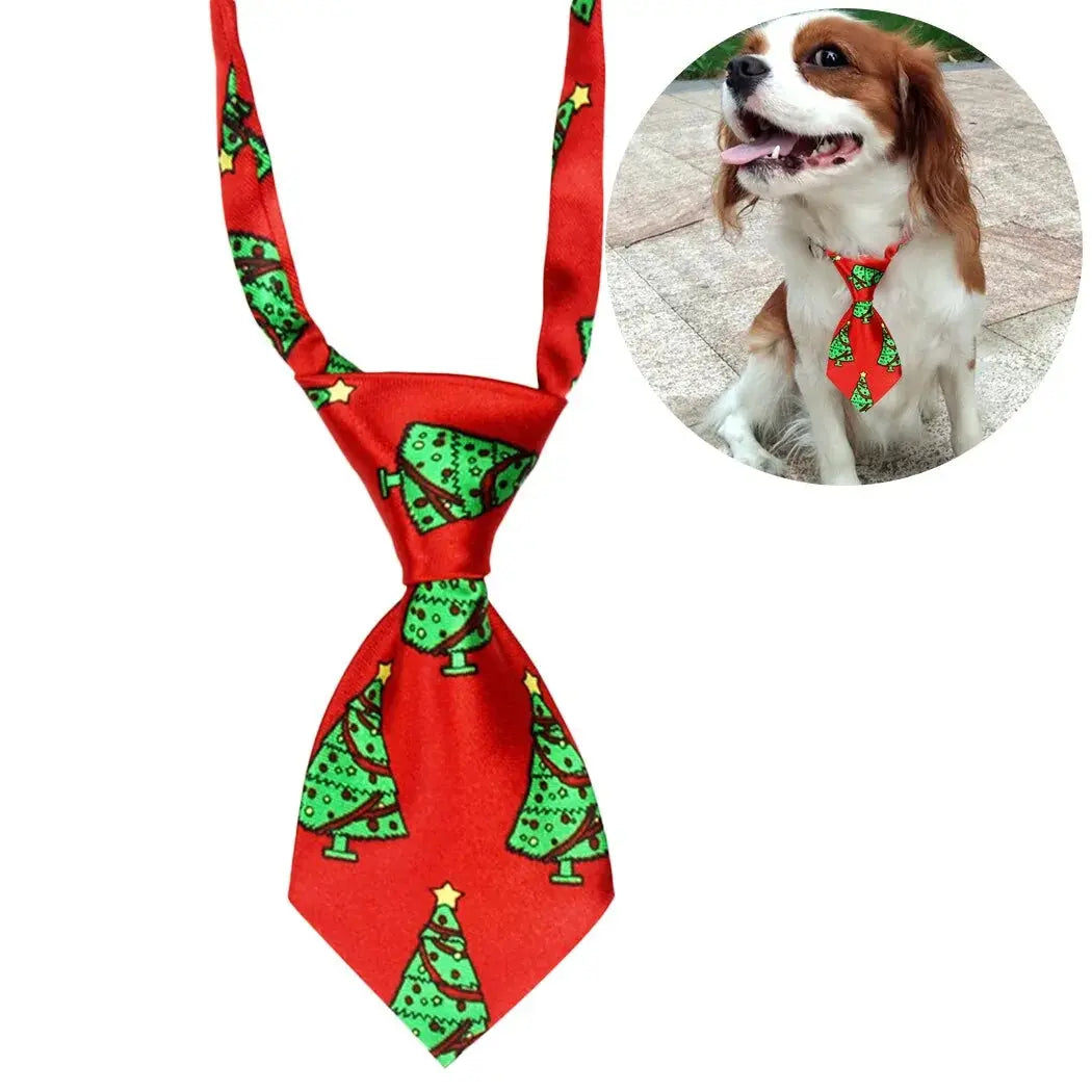 Dapper Dog Christmas Necktie – Let Your Pup Steal the Show! 🎄🐾  Pawsome zkcreartive Dapper Dog Christmas Necktie 1-Medium 