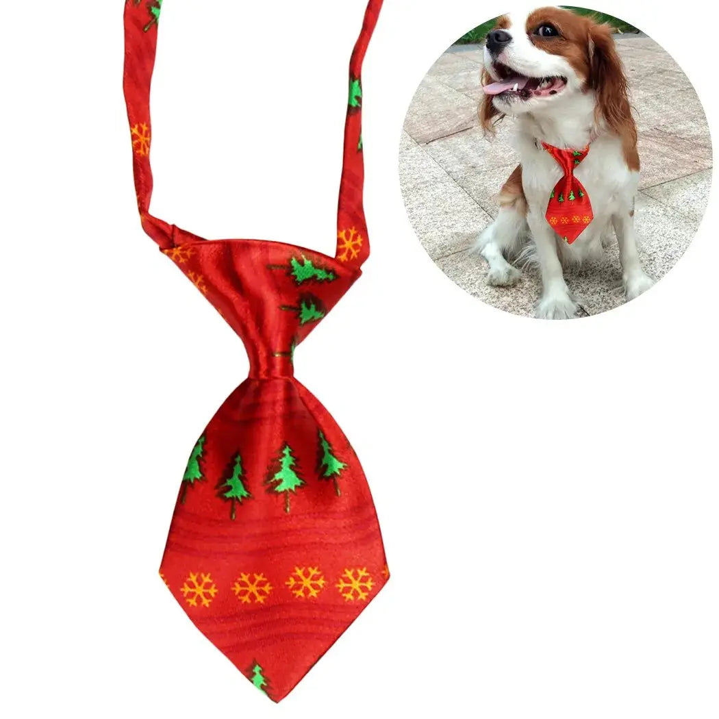 Dapper Dog Christmas Necktie – Let Your Pup Steal the Show! 🎄🐾  Pawsome zkcreartive Dapper Dog Christmas Necktie 3-Medium 