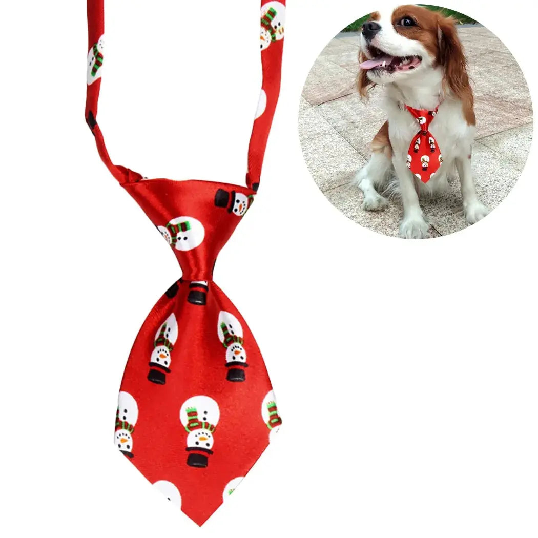 Dapper Dog Christmas Necktie – Let Your Pup Steal the Show! 🎄🐾  Pawsome zkcreartive Dapper Dog Christmas Necktie 5-Medium 