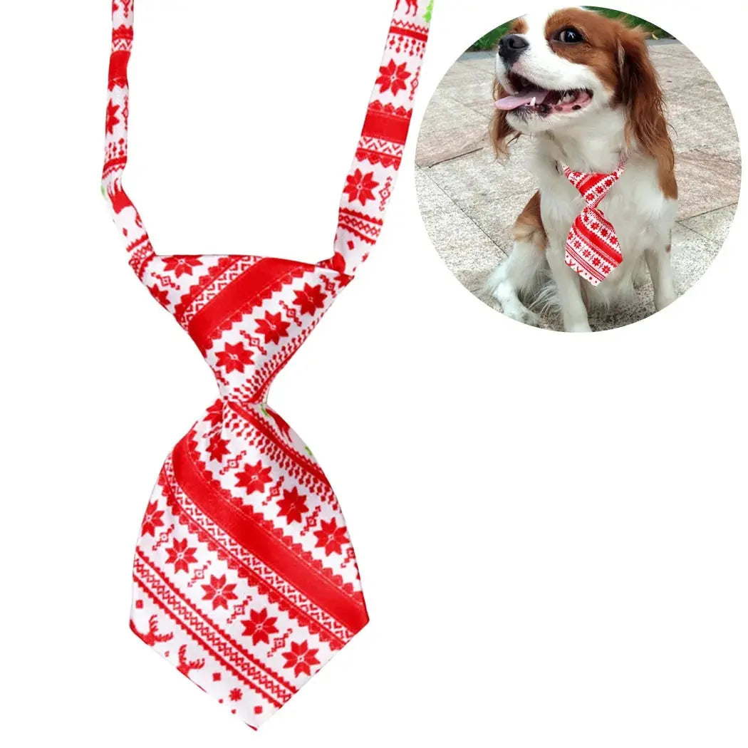 Dapper Dog Christmas Necktie – Let Your Pup Steal the Show! 🎄🐾  Pawsome zkcreartive Dapper Dog Christmas Necktie 6-Medium 