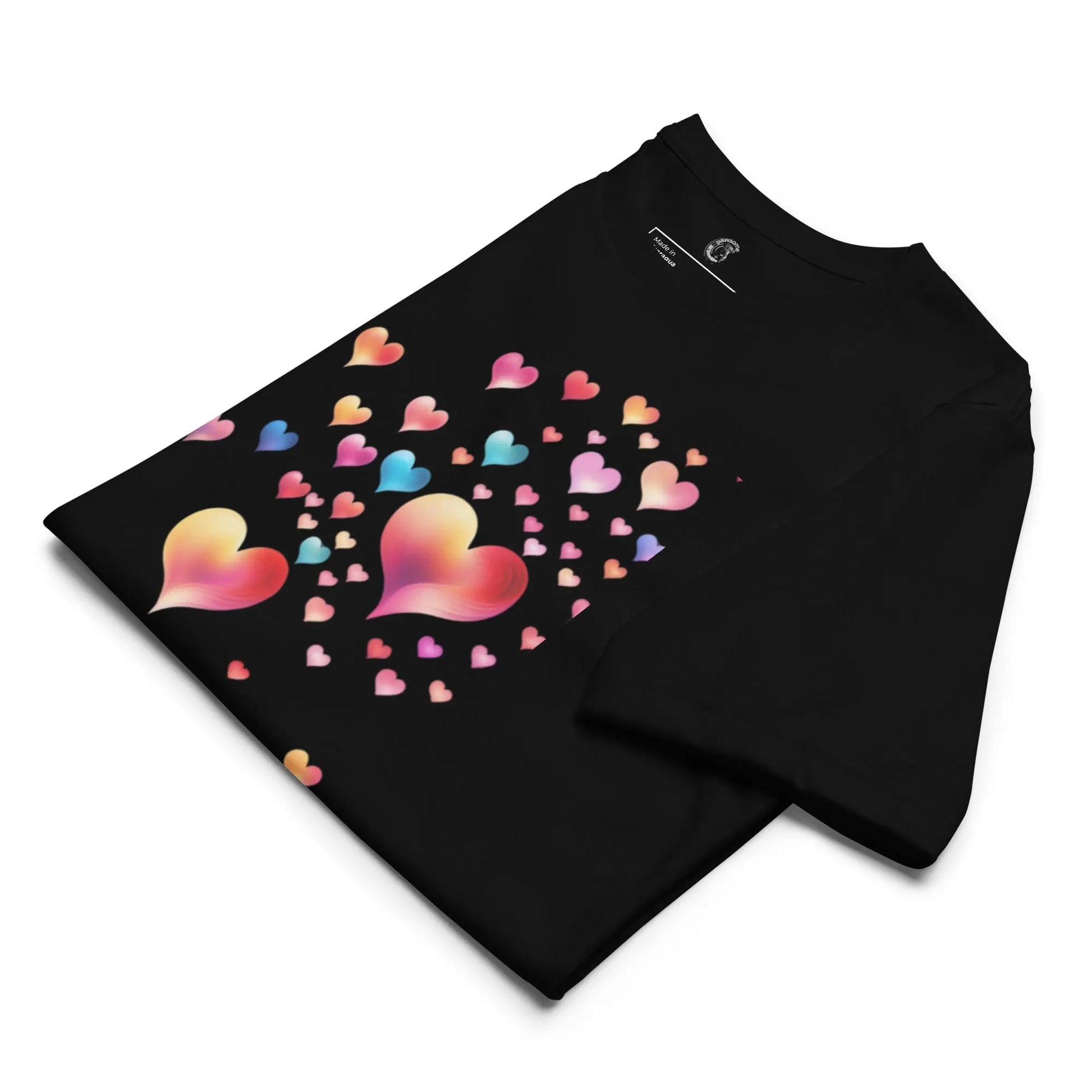 Embrace Eco Elegance: Unisex Heart-Designed T-Shirt  Pawsome zkcreartive   