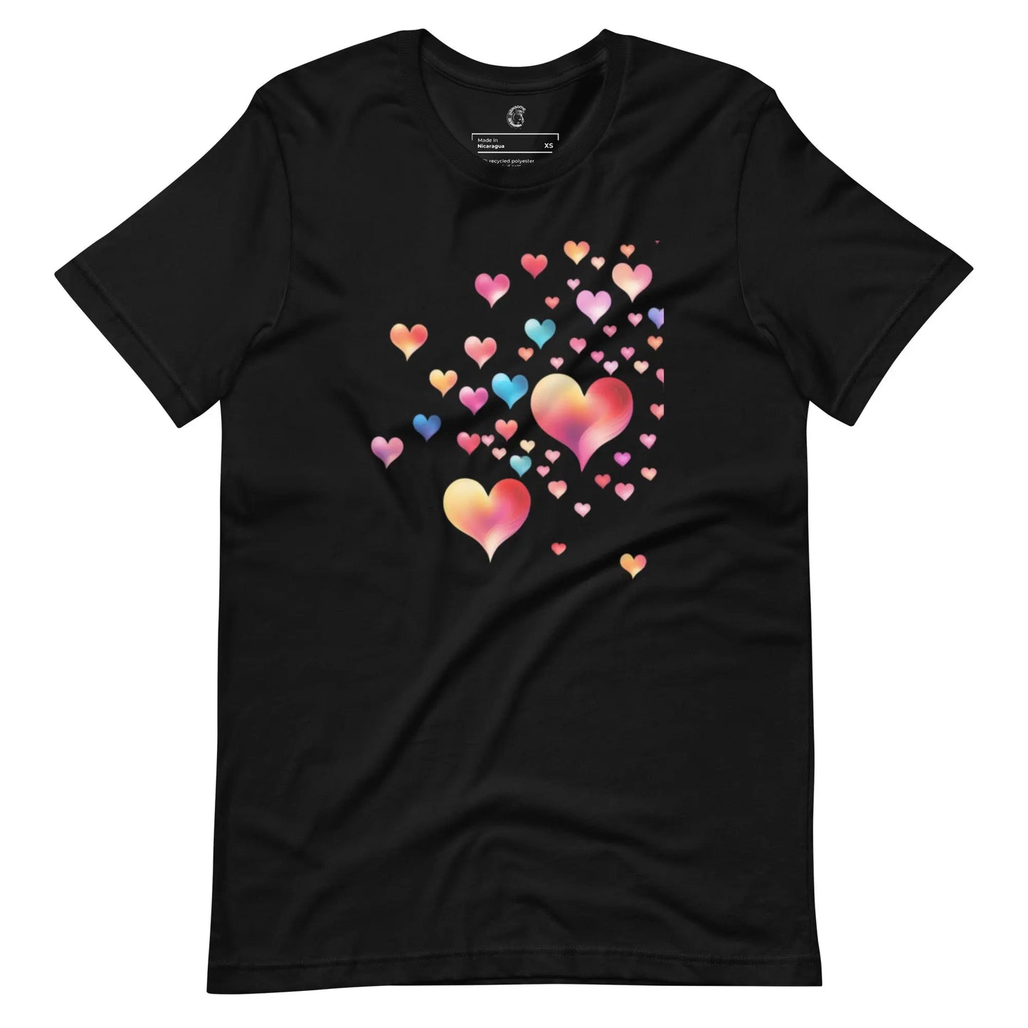 Embrace Eco Elegance: Unisex Heart-Designed T-Shirt  Pawsome zkcreartive   