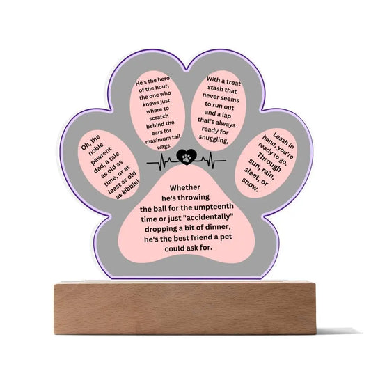 Get your paws on the trendiest paw-parent print Acrylic Plaque - Pawsome zkcreartive