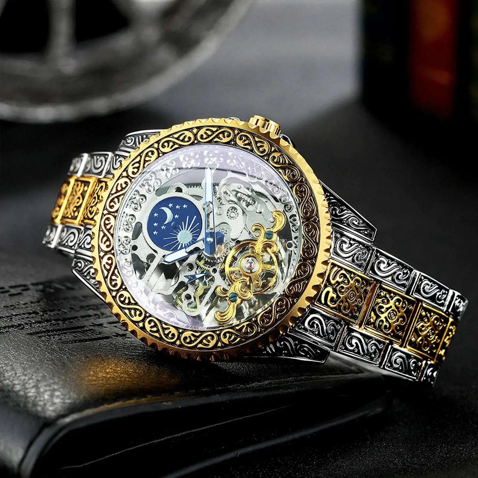 Luxury Moon Phase Mechanical Watches - Pawsome zkcreartive