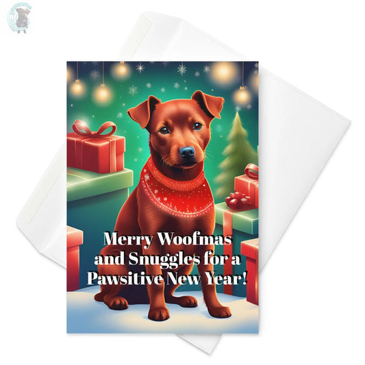 Merry Woofmas Christmas Card  Pawsome zkcreartive  5.83-8.27 