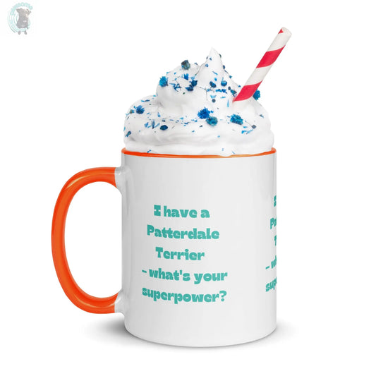 Mug - I have a Patterdale Terrier what's your super power  Pawsome zkcreartive  Orange 