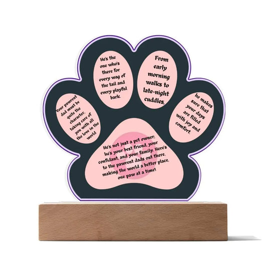 "Pawsitively" stunning Paw Print Acrylic Plaque design that'll make tails wag with joy! - Pawsome zkcreartive