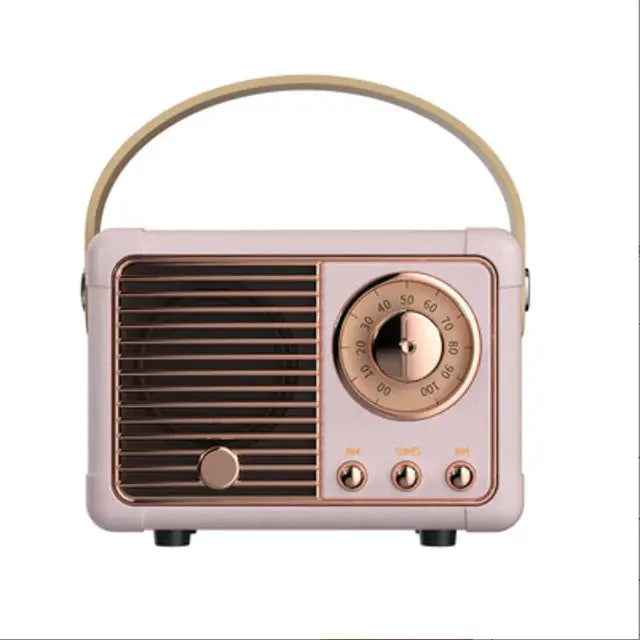 Retro Bluetooth Speaker HM11 Classical Retro Music Player  Pawsome zkcreartive  Pink-Other 