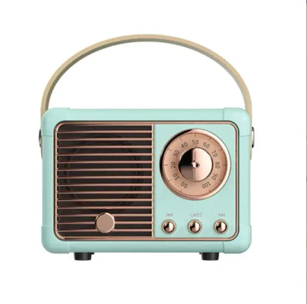 Retro Bluetooth Speaker HM11 Classical Retro Music Player  Pawsome zkcreartive  Sky-blue-Other 