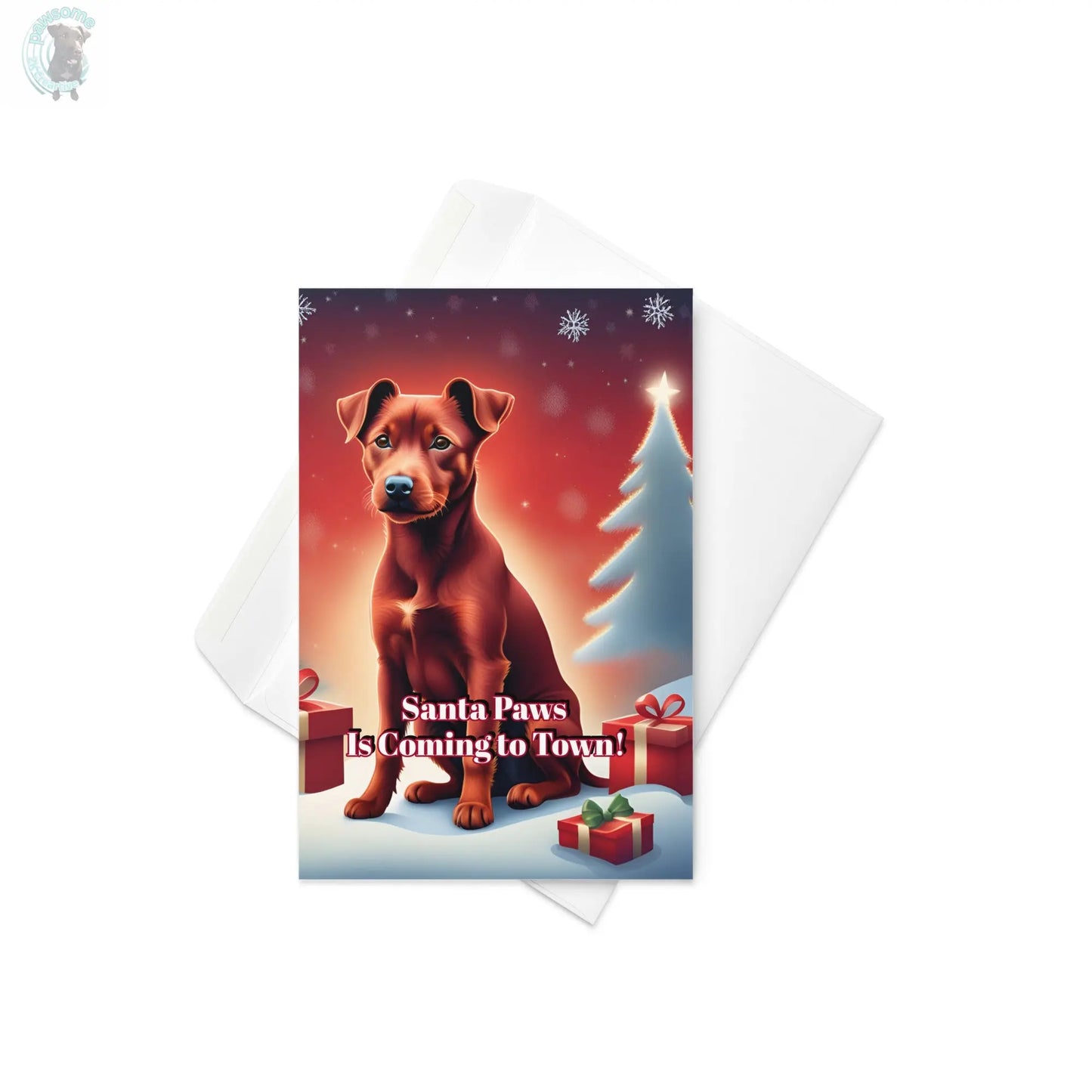 Santa Paws christmas card  Pawsome zkcreartive  4-6 