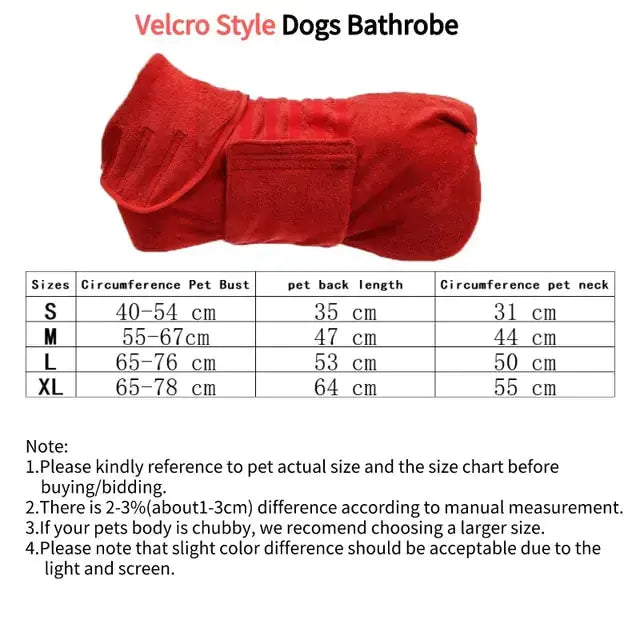 Super Absorbent Pet Bathrobe Towel - Pawsome zkcreartive