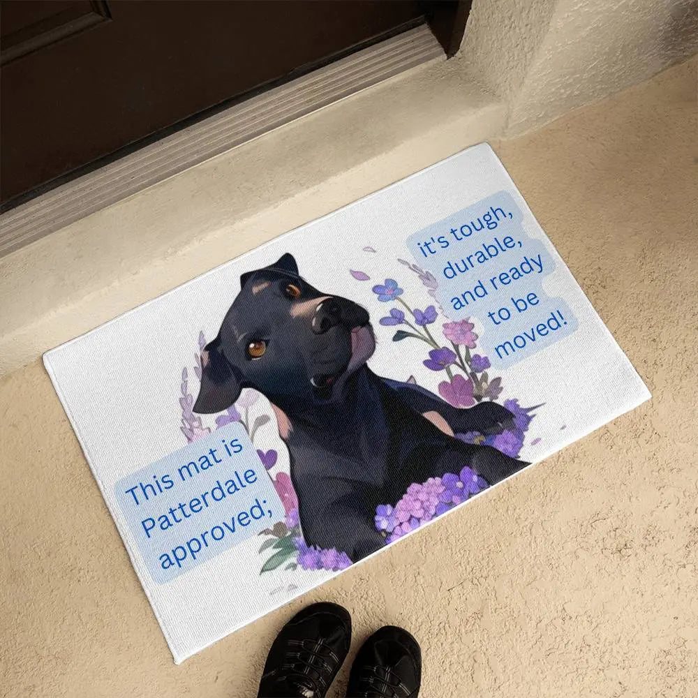 This Mat is Patterdale approved; It's tough durable mat and ready to be moved! - Pawsome zkcreartive