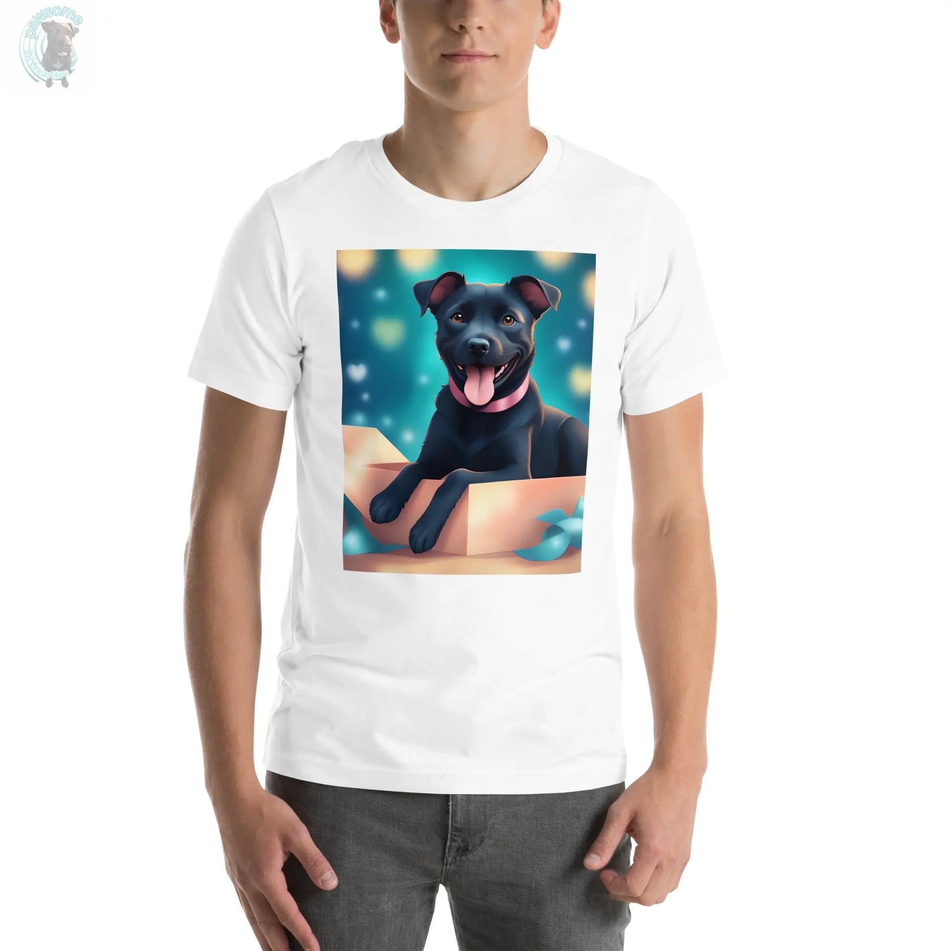 Unisex t-shirt Patterdale Terrier the best things come in small energetic packages  Pawsome zkcreartive   